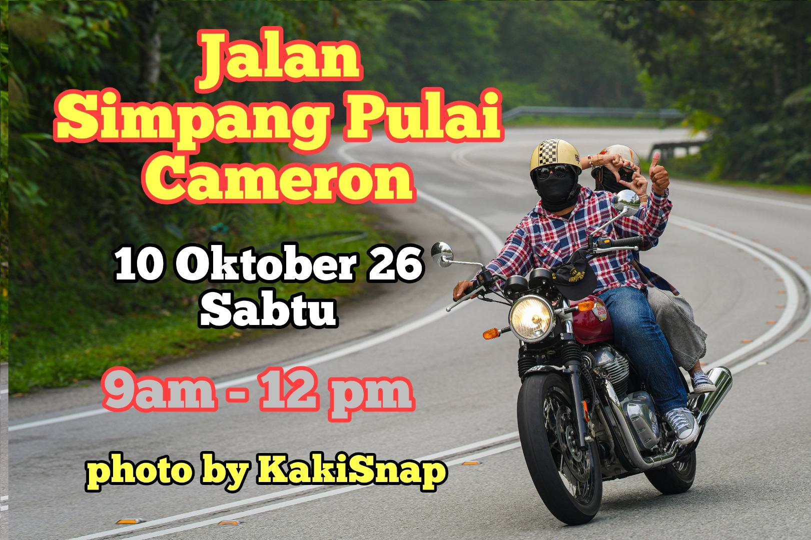 RIDE SANTAI SIMPANG PULAI-CAMERON (SABTU) 10 OKTOBER 2026